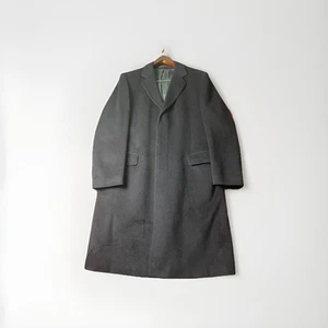 St Michael Grey Size 40 42L Wool Long Coat Overcoat Mens Peaky Blinders Winter - Picture 1 of 4