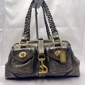 Coach 9156 Doctor's Leather Hand bagShoulder Bag Legacy Turnlock Braided Vintage - Picture 1 of 11