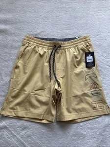 Hurley Crossover Volley Swim Trunks Shorts Mens Medium Cheddar Lined Graphic - Picture 1 of 7