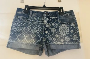 NWT Mudd Girls Jean Shorts 14 Blue Mid Rise Stretch Adjustable Waist - Bild 1 von 6
