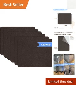 Luxuriöse 6-teilige dunkelbraune Sofa Stoff Reparatur Flicken - schnelle & einfache Lösung - Bild 1 von 10