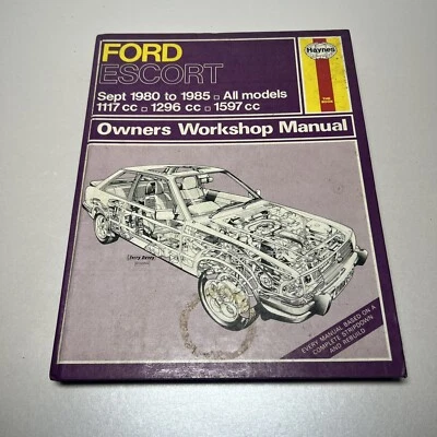 Haynes Owners Workshop Manual 686 Ford Escort 09/1980-1989 Petrol Hardback - Image 1 of 4