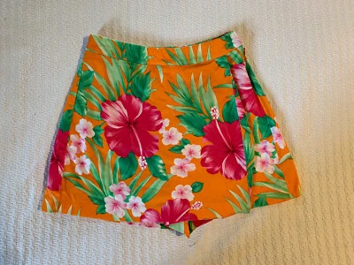 Falda corta vintage años 90 Cache pantalones cortos pantalones calientes Y2K flor tropical Foto 1 de 4