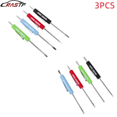 3PCS  Mini Screwdriver Flat Tip with Phillips Top and Pocket Clip  - Image 1 of 4