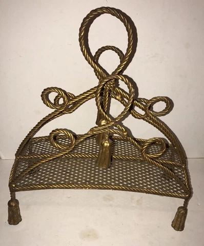 Vintage Italian Gilt Iron With Rope And Tassel Motif Cantabury Cover