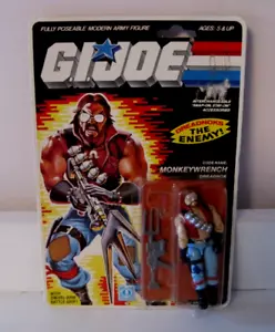 Figura de acción 1985 GI Joe MonkeyWrench Dreadnoks the Enemy Hasbro sellada en tarjeta - Imagen 1 de 12