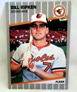 BILL RIPKEN 1989 FLEER_UCK FACE BLACKED OUT ERROR CARD!RARE!ORIOLES 2B RARITÄT - Bild 1 von 2