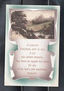 UNITED KINGDOM - Vintage Post Card 1920-th England CHRISTMAS Child, Dog, River - Bild 1 von 2