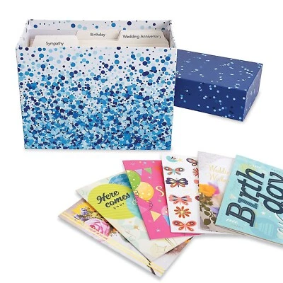 Blue Greeting Card Organization Box with 48 All Occasion Cards Cards - 5" x 7... - Image 1 of 4