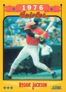 1988 Score Baseball Reggie Jackson 1976 Baltimore Orioles #501 - Picture 1 of 2