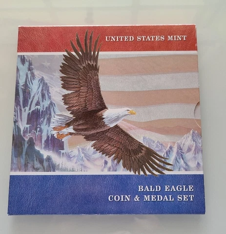 2008 Bald Eagle Coin and Medal Set with UNC Silver Dollar - Item # 9982 Cover