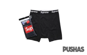 Supreme Hanes Boxer Briefs (4 Pack) 'Black' - Picture 1 of 1