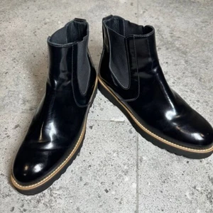  HOGAN CHELSEA woman leather boots black Size 35  - Picture 1 of 7