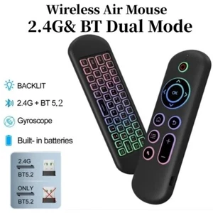 2.4GHz Wireless M5 Air Mouse Bluetooth5.2 Mini Keyboard Voice Backlit Remote - Picture 1 of 9
