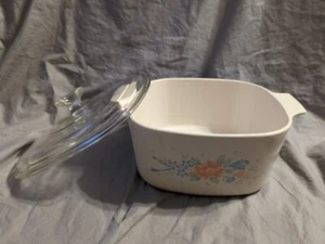 Corning Ware ""Symphony"" Auflauf Backschale, #A-3-B mit Pyrexdeckel #A9C GEBRAUCHT - Bild 1 von 20