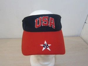 VINTAGE REEBOK USA BASKETBALL STRAPBACK SUN VISOR/CAP, BLUE/RED - Picture 1 of 10