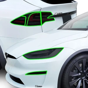 Se adapta a Tesla Modelo X Cabeza Luz Trasera Precortada Ahumada PPF Tinte Película Calcomanía Película - Imagen 1 de 8