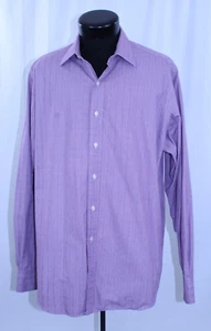 Men Ralph Lauren Polo Button Down Dress Shirt 17 Curham Classic Fit Checkered 36 - Picture 1 of 17