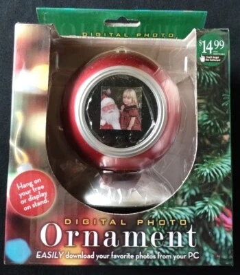 Digital Photo Christmas Tree Ornament Screen Display New Unused (Box Is Taped) - Image 1 of 4