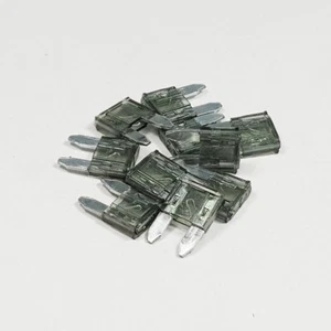 10 x 2 Amp Grey Mini Blade Fuse 2A Amps A ATM Grey Auto Car Van Bike Fuses - Picture 1 of 3