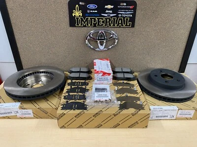 2016-2021 TOYOTA PRIUS GENUINE NEW FRONT BRAKE KIT OEM ROTORS TCMC PADS & SHIMS - Image 1 of 4