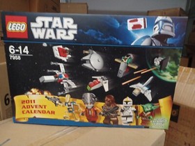7958 ADVENT CALENDAR star wars lego NEW legos set 2011 santa yoda RETIRED sealed