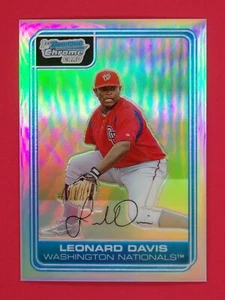 2006 Bowman Chrome Leonard Davis 339/500 Prospects Refractor #BC109 Nationals - Picture 1 of 2
