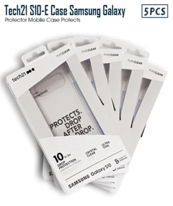 Tech21 S10-E Crystal Clear Case Shock Absorption Galaxy S10 Protector Case - X 5 - Picture 1 of 8