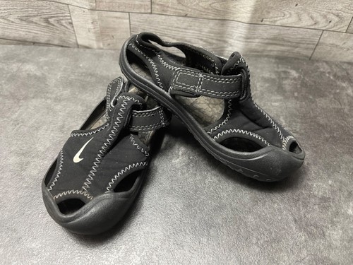 Scarpe Nike Sunray Protect bambini junior nere 7C sandali da passeggio casual slip on