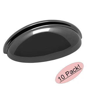 *10er-Pack* Cosmas Schrank Hardware schwarz Nickel Behälter Bechergriffe #783BN - Bild 1 von 1