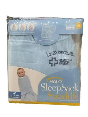 Saco de Dormir Halo Swaddle Azul Centro Médico Meadville Talla Recién Nacido NUEVO Foto 1 de 2