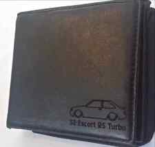 Ford Escort RS Turbo Graviert Leder Brieftasche (Merchandise Geschenk mk4 xr3)