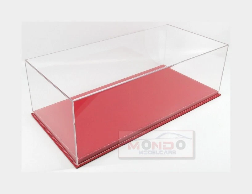 1:8 Atlantic Vetrina Display Box Molhouse Leather Base Red Plastic ATL10202 Mode - Immagine 1 di 2