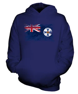 QUEENSLAND VINTAGE FLAG KIDS HOODIE HOODIE BOYS GIRLS - Picture 1 of 14