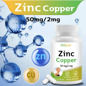 Cápsulas de zinc + cobre - Promover la salud de la piel y mejorar la inmunidad - Imagen 1 de 11