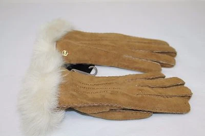 Guantes Ugg Clásicos Toscana Puño Largo Castaño Piel de Oveja Cuero Talla Mediana Foto 1 de 4