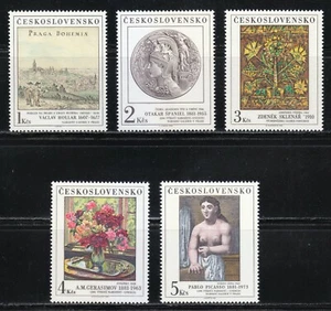 Czechoslovakia MNH 1981 Mi 2641-2645 Sc 2386-2390 Famous Paintings ** - Picture 1 of 2