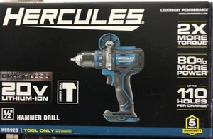 Taladro percutor Hercules HCB92B sin escobillas 20v LITIO-IOM (A10) - Imagen 1 de 3
