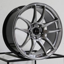 18x8.5 Vors TR4 5x114.3 35 Hyper Black Wheels Rims Set(4) 73.1