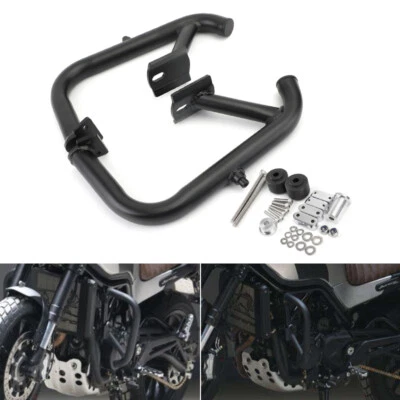 BLACK CRASH BAR ENGINE GUARD BUMPER Fit for Benelli Leoncino 500 Trail Sport U4- - Imagem 1 de 4