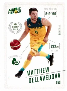 2021 Woolworths Aussie Heroes Olympics Basketball Sticker - Matthew Dellavedova - Bild 1 von 3