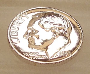 1956 Gem Proof "EYE CANDY" Dime 90% Silver Blazing Luster 502 - Picture 1 of 2