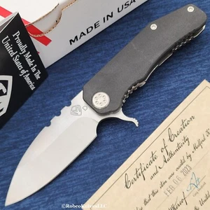 Medford 187F Flipper Tumbled D2 Drop Point Blade Black G10/Titanium DEALER - Picture 1 of 6