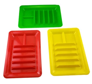 3pc Taco Holder Stand Up Divider Plates Multi Colored Plates free shipping - Picture 1 of 3