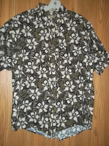 Natural Issue Hawaiihemd XL grün braun geblümt - Bild 1 von 3