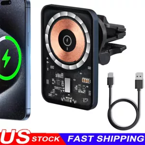 Mag_Safe Wireless Fast Car Charger GPS Holder For Google Pixel 8 7 6 Pro 7A 5 4 - Picture 1 of 19