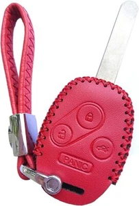 Genuine Leather Key Fob Cover Bag Protector Remote Jacket Holder Fit for Red - Picture 1 of 6