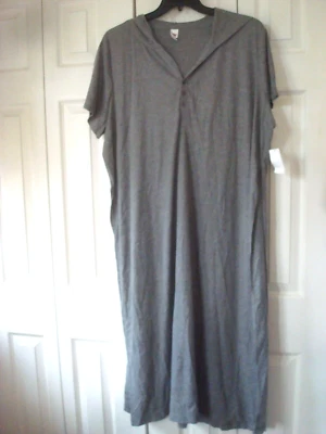 Capuz Bongo Feminino Plus Rib Knit Coverup Cinza Longo Tamanho 3X Novo com etiquetas - Imagem 1 de 2