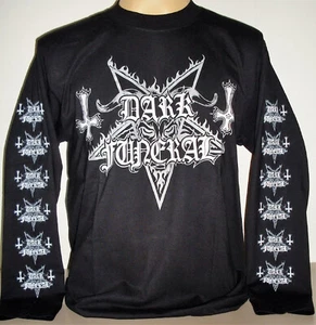 Dark Funeral schwarzes Metallband langärmeliges T-Shirt Größe S M L XL 2XL 3XL Kreuz - Bild 1 von 2