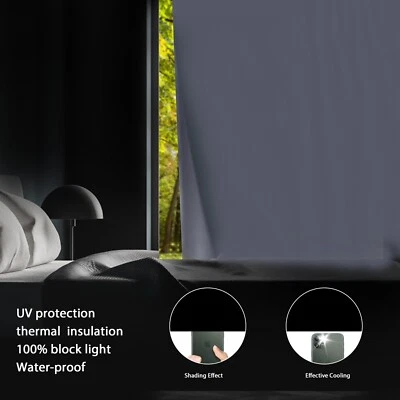 Cortinas cortables 100 % oscuras hágalo usted mismo cortinas oscuras de ventana aislantes térmicos Foto 1 de 4